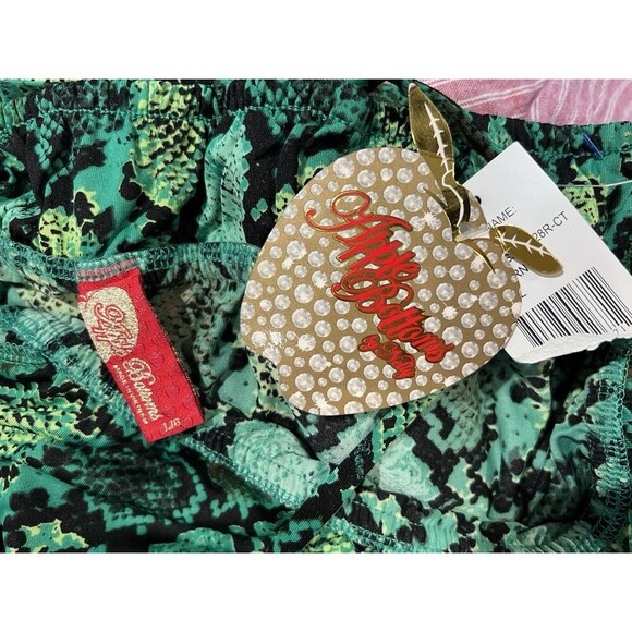 NWT Vintage Apple Bottoms Snake Print Green & Black Maxi Dress. Size Large - Picture 7 of 10